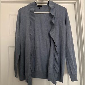 Talbots Light Blue Ruffled Cardigan Size medium 🌺